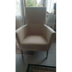 creme stoel / fauteuil