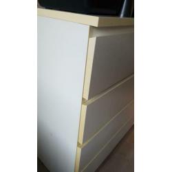 Witte ladekast Ikea Malm (2x)