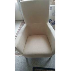 creme stoel / fauteuil