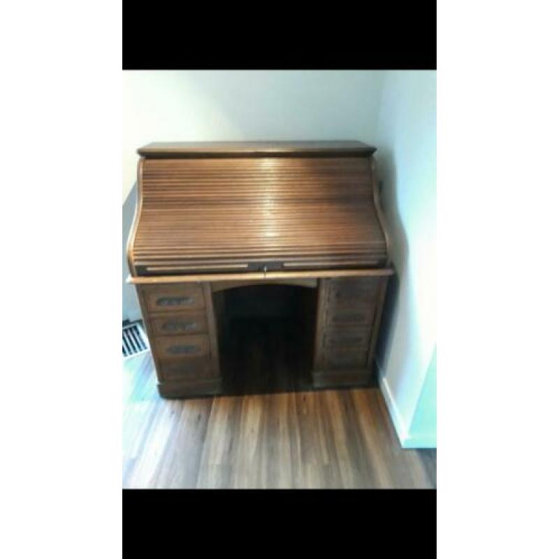 Antiek massief eiken secretaire/ bureau