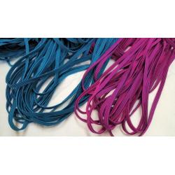 Elastiek band, rekbaar band, 8 mm breed, roze en blauw