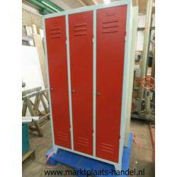 Overtoom Lockerkast 3 deurs 50 x 93 x 185 cm (a23)33