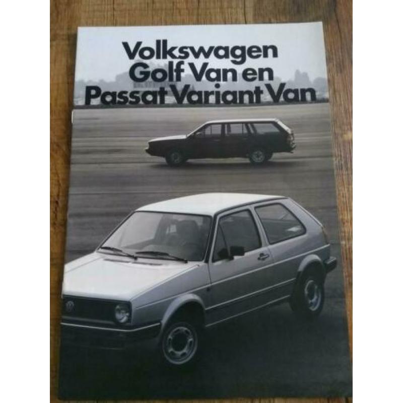 Volkswagen golf van & Passat variant van folder uit 1984