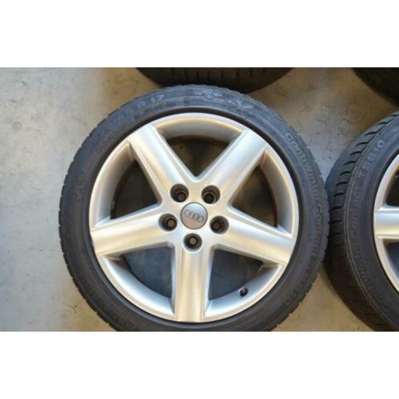 17" Originele Audi velgen 5x112 + 225/45R17 winterbanden