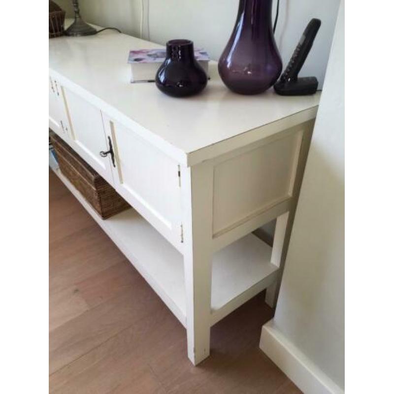 Sidetable kast side table retro oldskool look offwhite