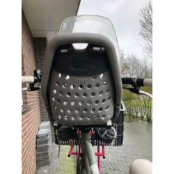 Yepp mini voorzitje grijs met windscherm(zonder fiets)