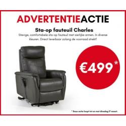 ??ADVERTENTIEACTIE | Sta-op fauteuil Charles €499??