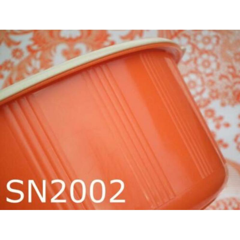 Seno vintage vergiet + bak groot oranje | seventies retro