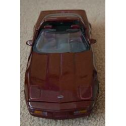 Modelauto Corvette ZR-1 Kleur Bruin/Bordeaux Rood 1:18