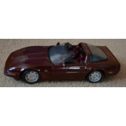 Modelauto Corvette ZR-1 Kleur Bruin/Bordeaux Rood 1:18