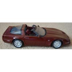 Modelauto Corvette ZR-1 Kleur Bruin/Bordeaux Rood 1:18