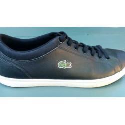 Zwarte leren schoenen, Lacoste Carnaby (mt 45)