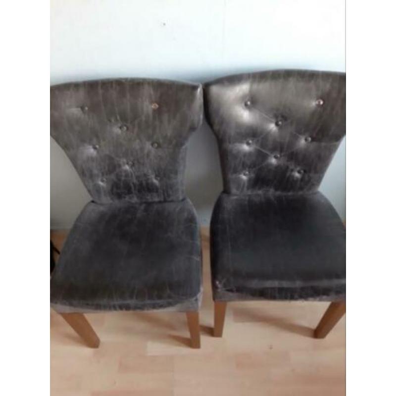 2 Rivièra maison stoelen van leer zgan