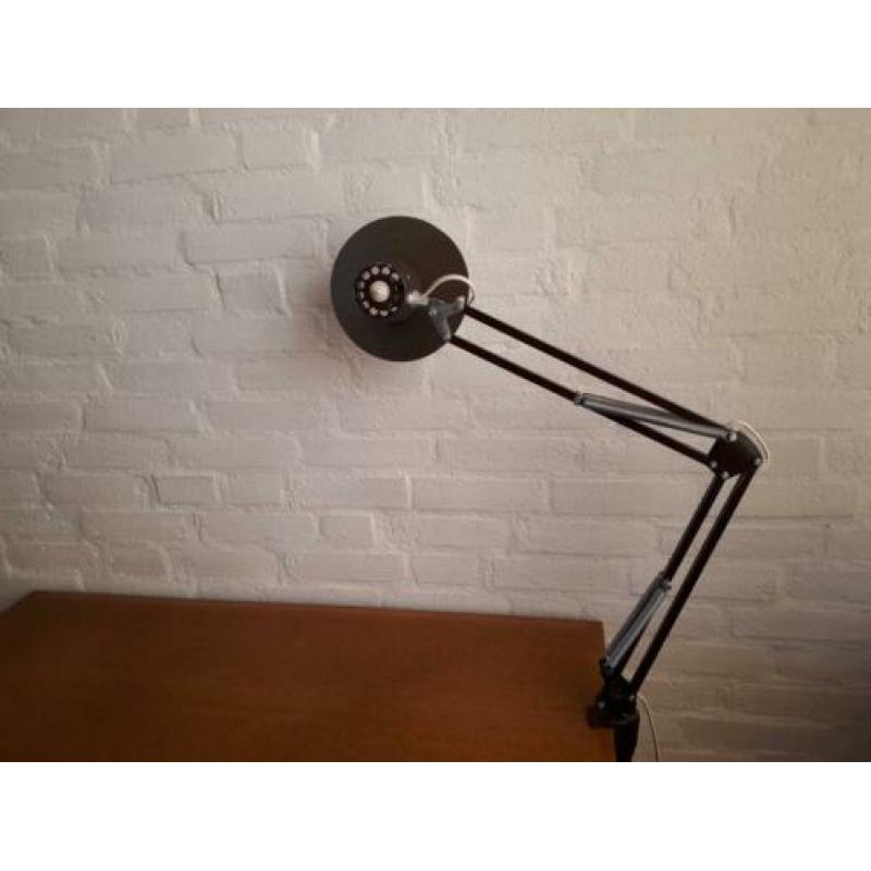 Vintage retro bureaulamp schaarlamp architectenlamp jaren 60