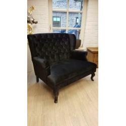 *ACTIE* Mooie Gecapitonneerde Fauteuil Loveseat Grand Duc(7)