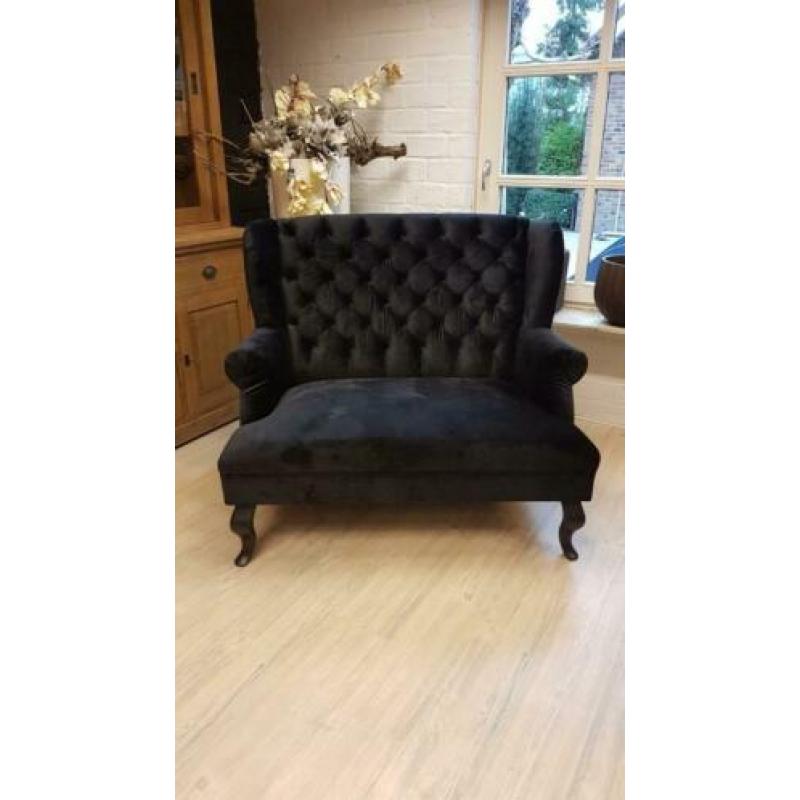 *ACTIE* Mooie Gecapitonneerde Fauteuil Loveseat Grand Duc(7)