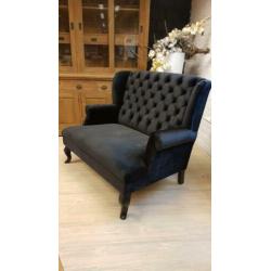 *ACTIE* Mooie Gecapitonneerde Fauteuil Loveseat Grand Duc(7)