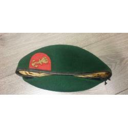 Zeldzame Marinier Commando baret firma KMA maat 62