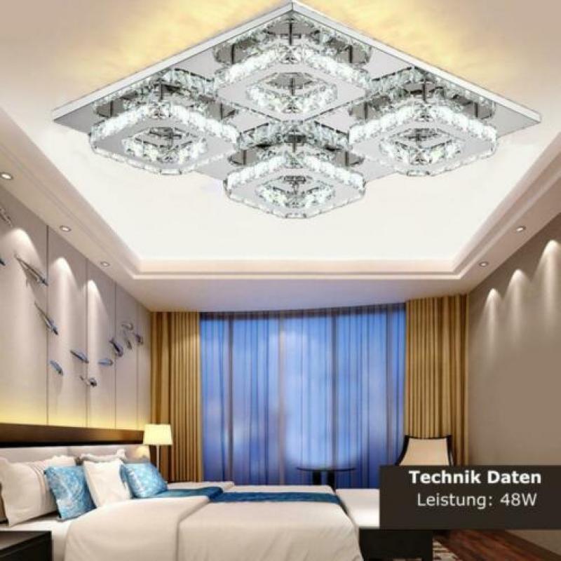 48W Crystallen LED-Plafondlamp Design Ganglamp Dimbaar