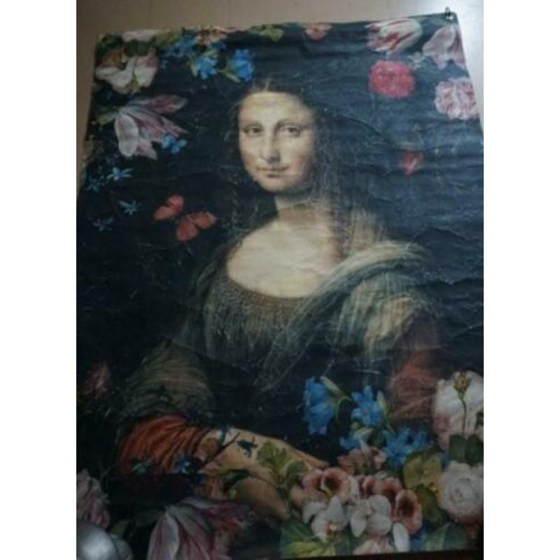 Superleuke poster/schoolkaart met Mona Lisa-HERingericht