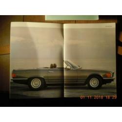 Prospectus Mercedes sl type W107. Uitgavejaar 1981. Nederlan