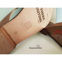 Nieuw *NOOSA Amsterdam Slippers Grey / Brown 100% leder 36