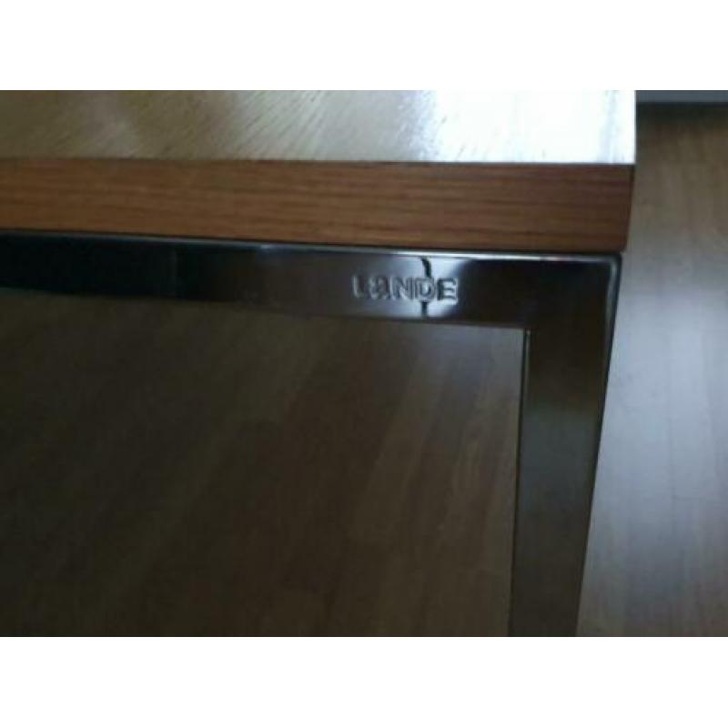 Design eetkamer tafel 240 cm x100 cm chroom frame eiken