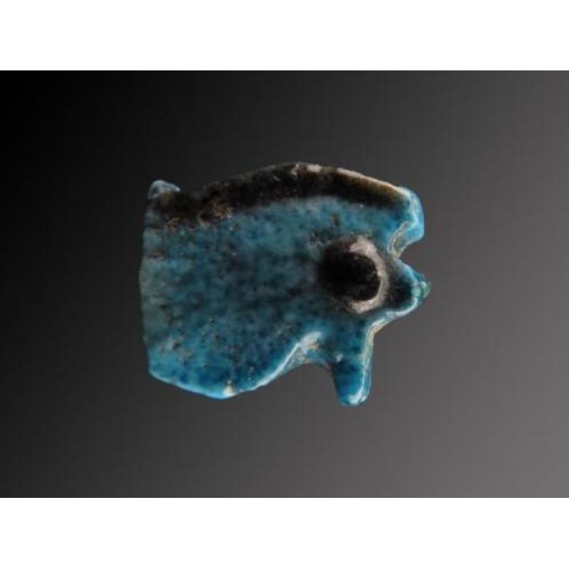 Egyptian faience Eye of Horus or Wedjat/Udjat with layed on