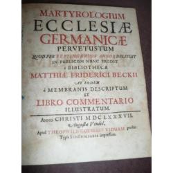 1687 Martyrologium ecclesiae Germanicae - Matthias Friedric