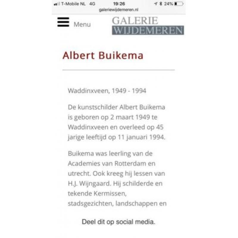 Schilderij A. Buikema