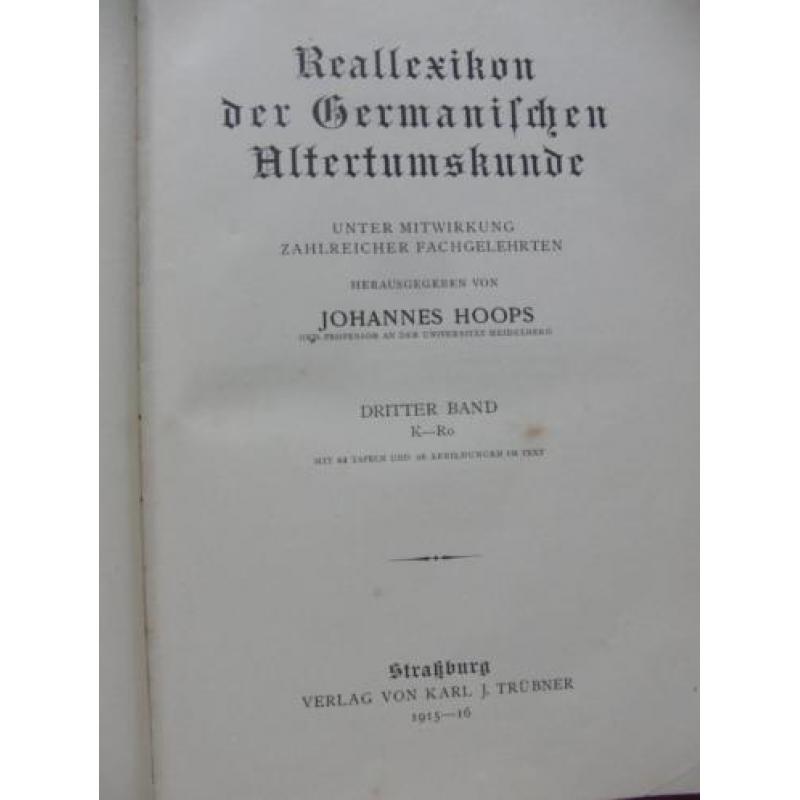 Reallexikon der Germanischen Altertumskunde. Band 3 (1915)