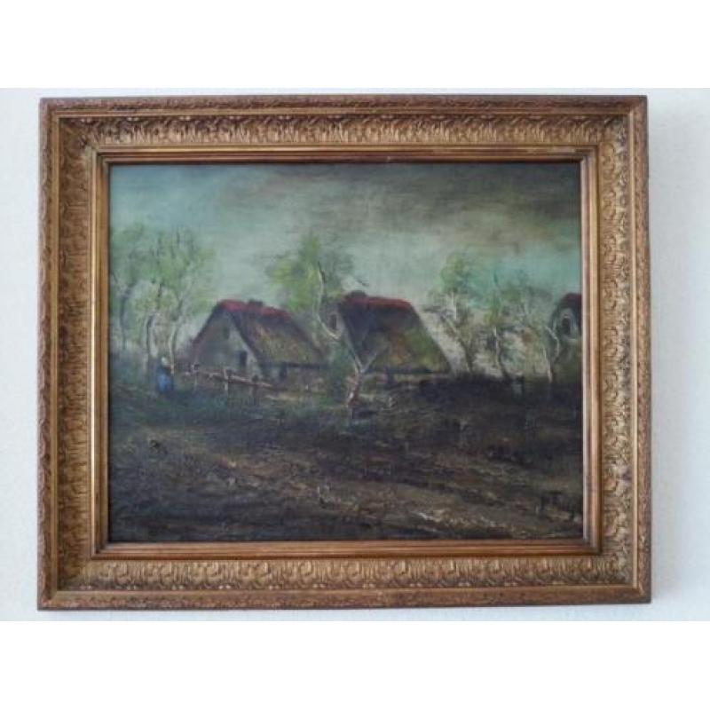 Schilderij Sjaak van Tuyl (1894) Boerderij Olieverf op doek