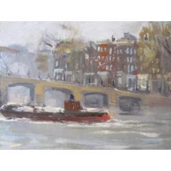 ==Jan Korthals 1916-1972==stadsgezicht AMSTERDAM==de amstel=