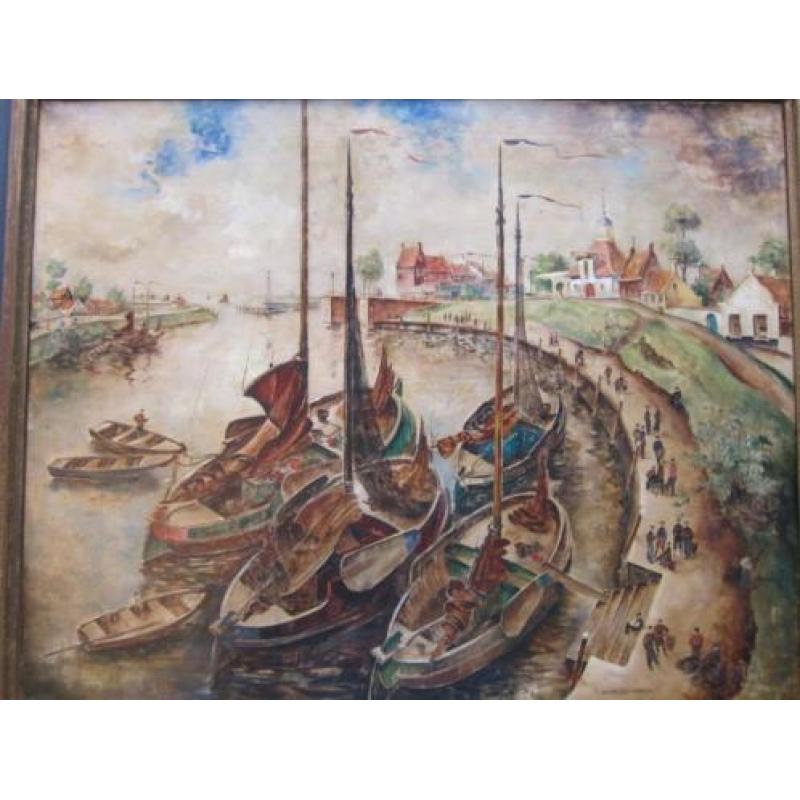 Dirk Kruizinga (1895-1972) - De haven van Durgerdam