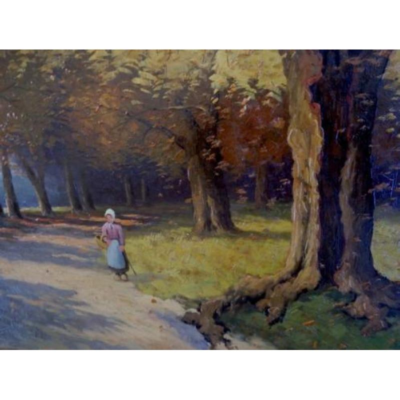 Vrouwtje in het bos - J. ten Cate 1867-1955