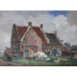 Theo van Wijngaarden (1874-1952) vrouw in polder