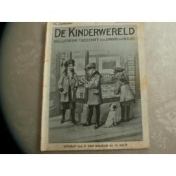 drie oude tijdschriften De Kinderwereld uit 1929