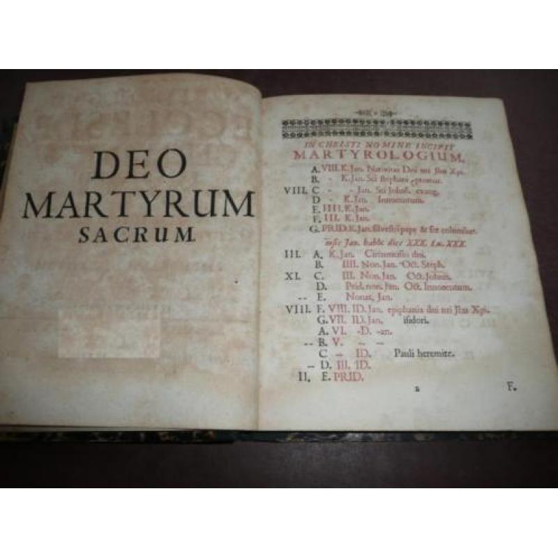 1687 Martyrologium ecclesiae Germanicae - Matthias Friedric