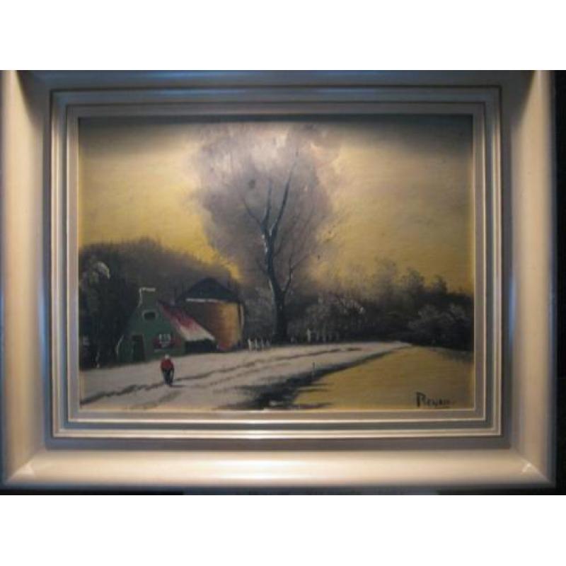 Schilderij winter zicht