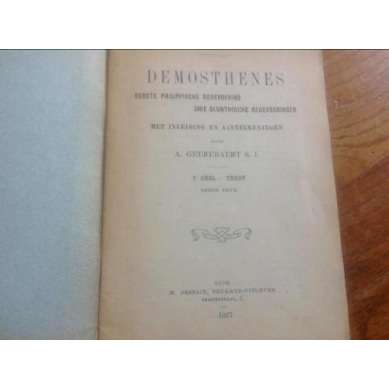 Grieksche en Latijnsche schooluitgaven. DEMOSTHENES. 1927