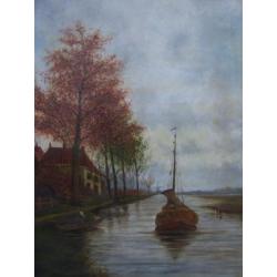 Hooi schuit in de vaart. J Boterman