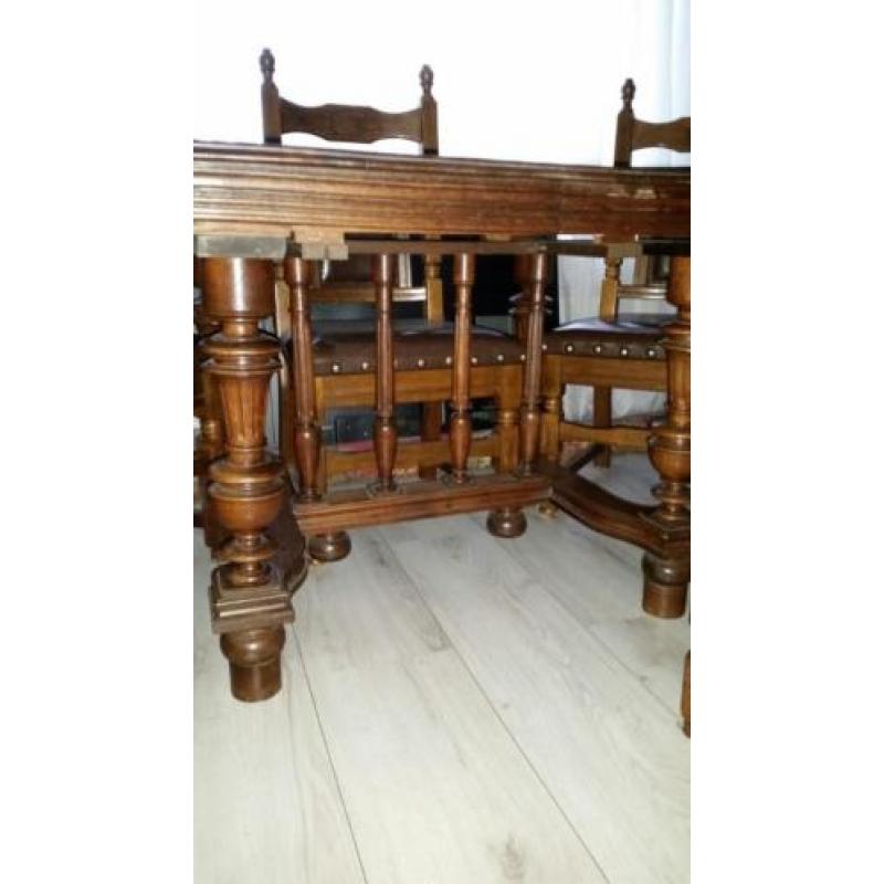 Henry Deux salontafel en eettafel compleet met 4 stoelen