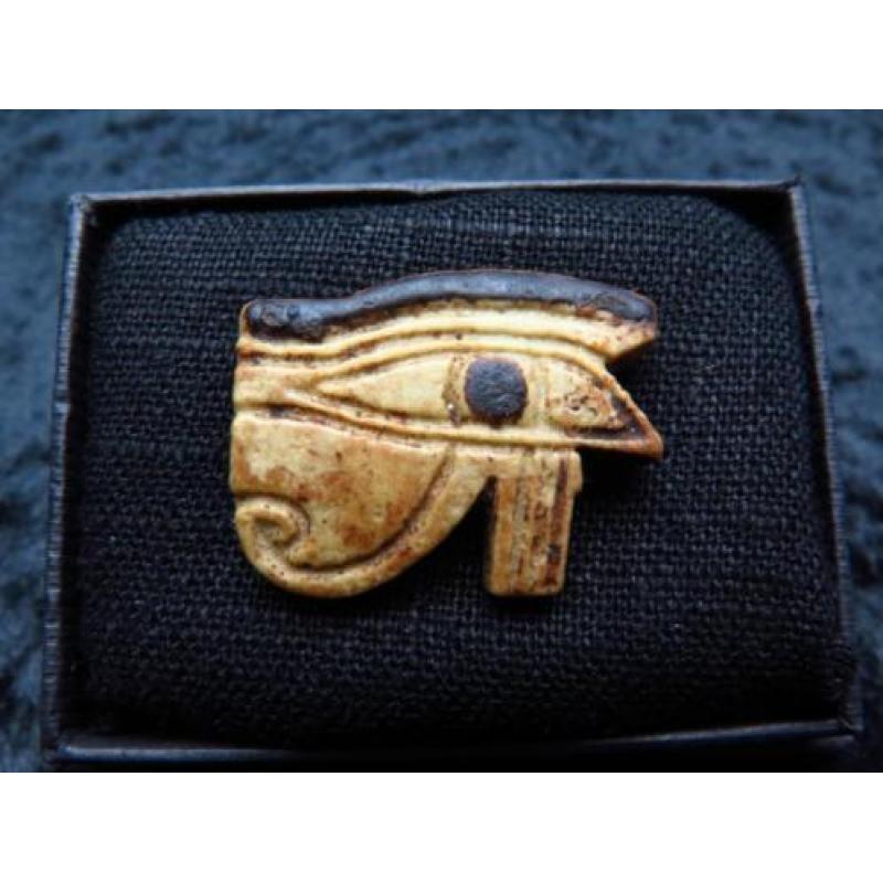 Egyptian faience Eye of Horus (Wedjat) amulet