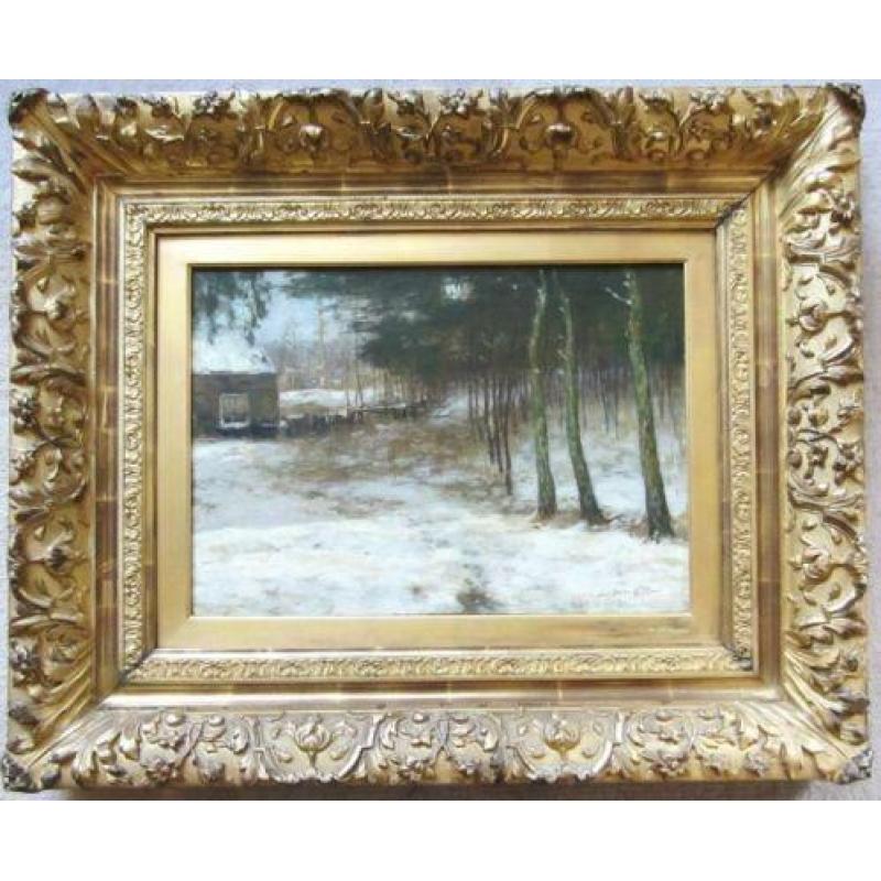 ===Louis van Soest 1867-1948===hut in het winterbos===