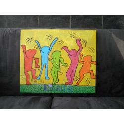 Schilderij op doek dansende figuren 18