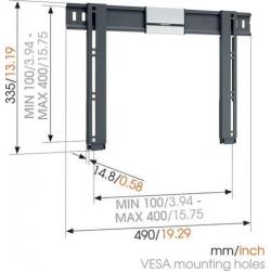 Demo Vogels THIN 405 muurbeugels