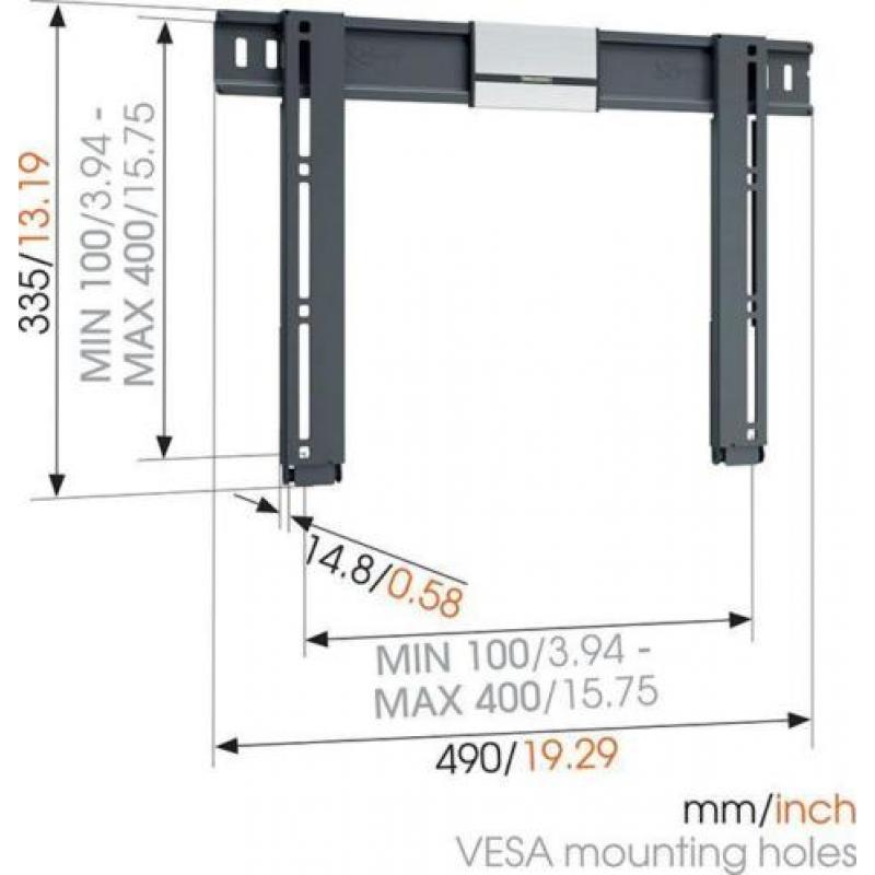 Demo Vogels THIN 405 muurbeugels