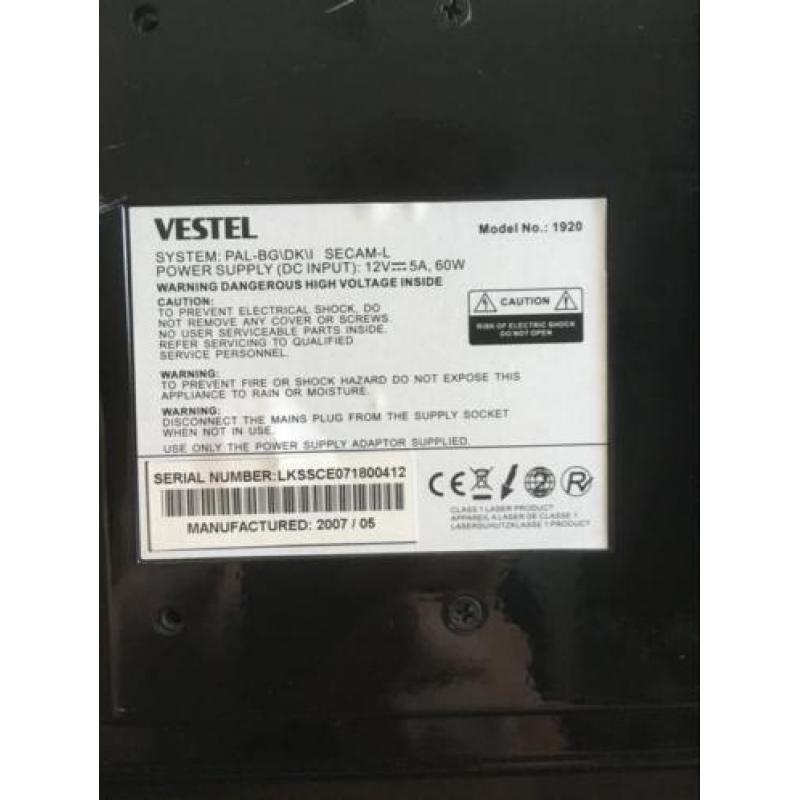 Vestel lcd tv 48cm Met DVD speler 12 volt.