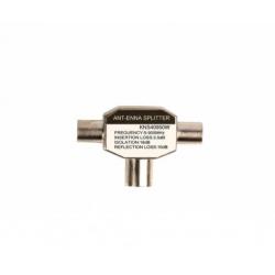 Konig Coax T-Splitter metaal 5-900Mhz