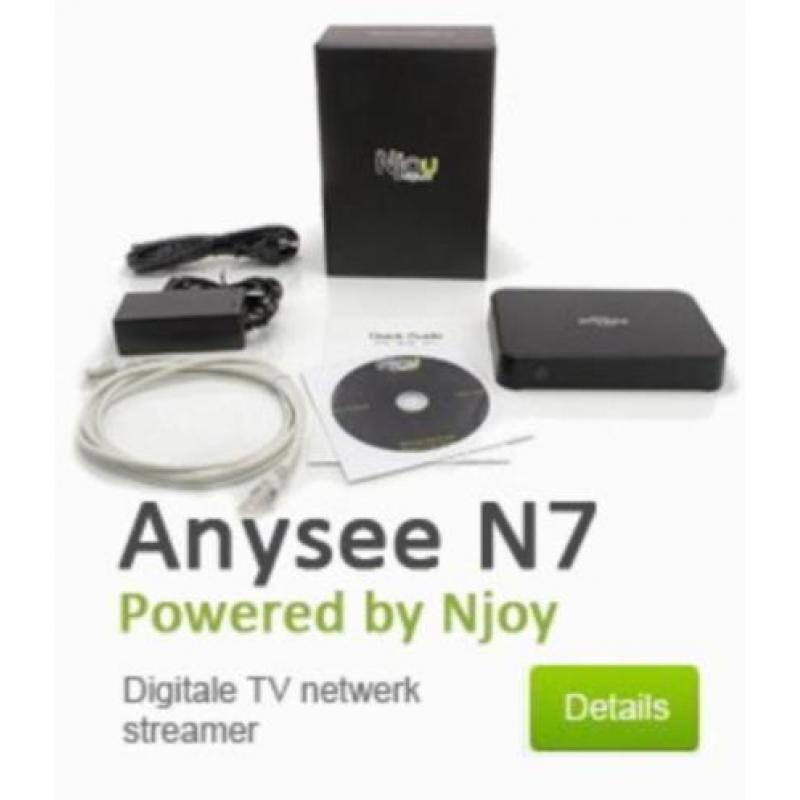 Anysee N7 TV HDkabel, DVB - C en T Satteliet CI slot